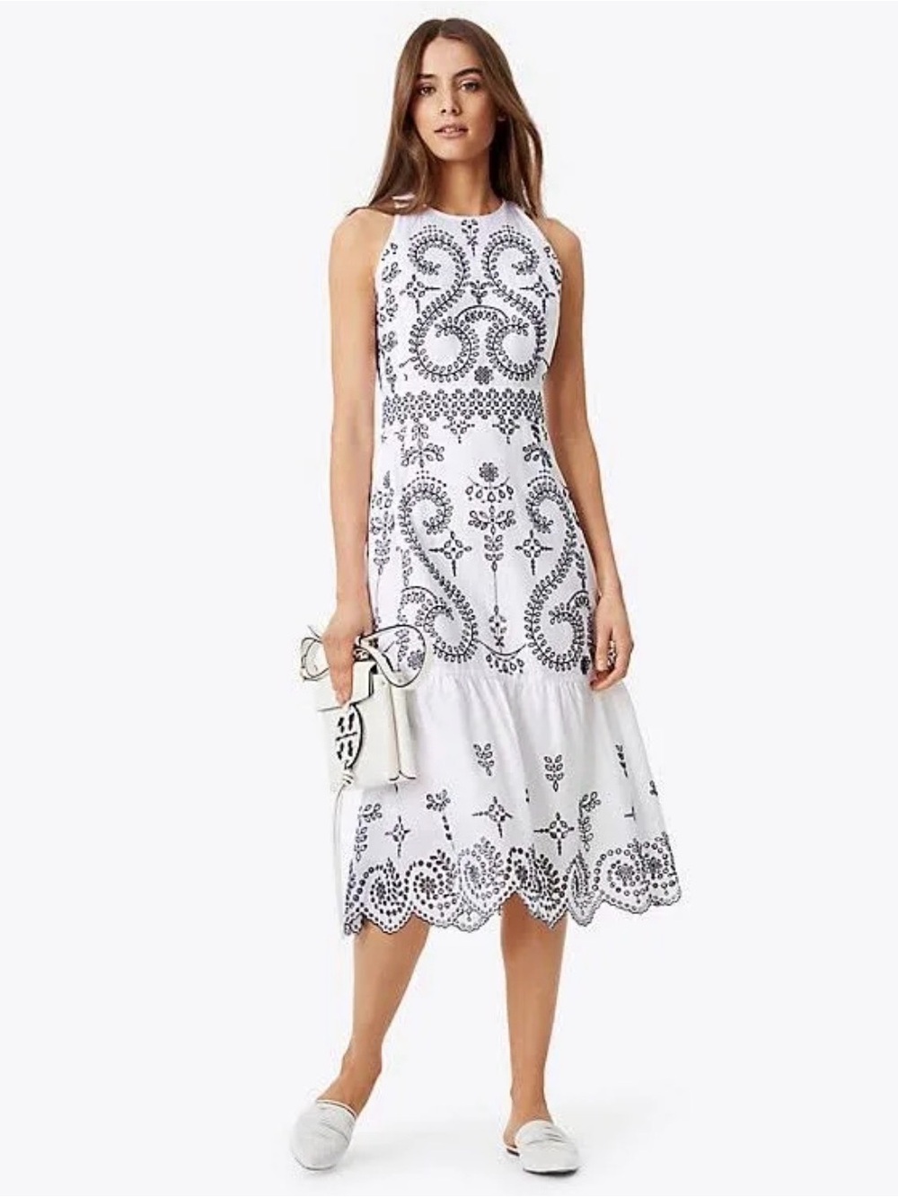 Tory Burch Mariana Embroidered Dress - 0